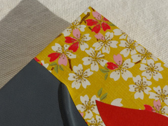 Carnet de note feuille en cuir gris