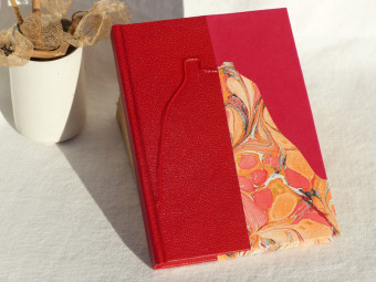 Red leather notebook, Montségur pattern