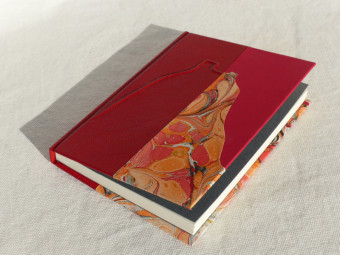 Red leather notebook, Montségur pattern