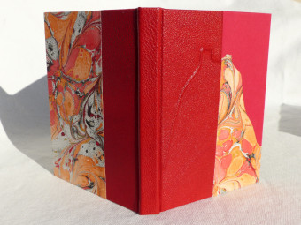 Red leather notebook, Montségur pattern