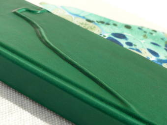 Carnet de note Montségur en cuir vert
