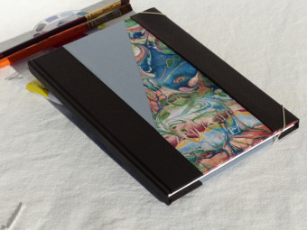 Carnet technique mixte, en cuir marron, papier 160g