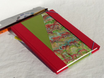 Carnet technique mixte, en toile rouge, papier 160g