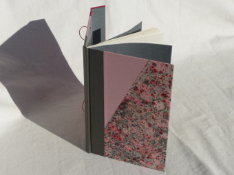 Carnet à dessin, en papier gris rouge rose, papier 90g