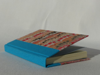 Small cloth notebook, turquoise blue