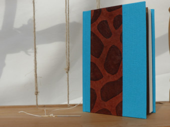 Carnet à croquis en toile turquoise, papier 90g