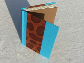 Carnet à croquis en toile turquoise, papier 90g