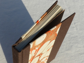 Carnet à croquis en toile marron, papier 90g