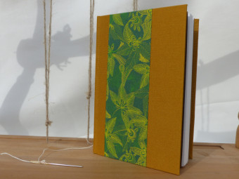 Carnet à croquis en toile ocre, papier 160g
