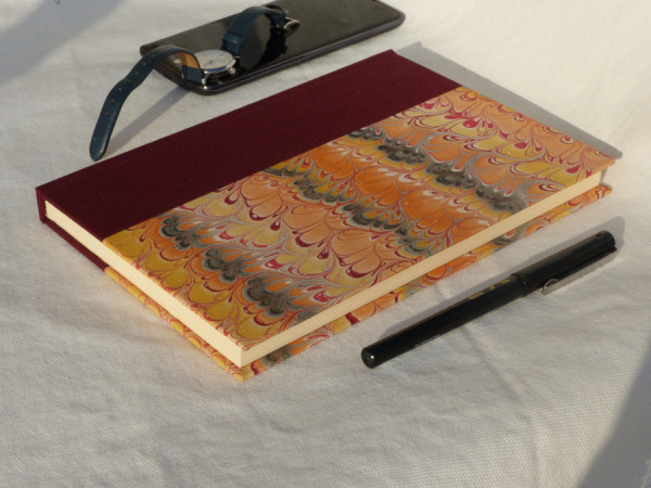 Cloth notebook, plum-color