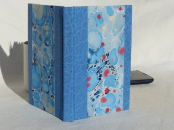 Leather bound pocket directory blue