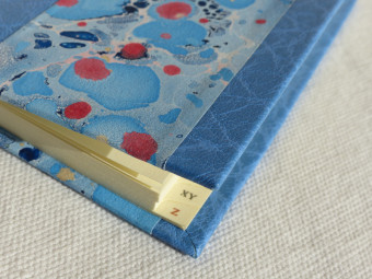 Leather bound pocket directory blue